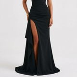 Twisted Off Shoulder Maxi Dress Elegant Long Evening Cocktail Wedding Formal