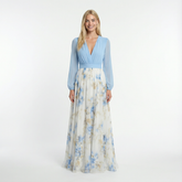 Floral Maxi Dress Relaxed Fit Round Neck Summer Casual Beach Vacation Garden Party