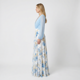 Floral Maxi Dress Relaxed Fit Round Neck Summer Casual Beach Vacation Garden Party