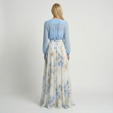 Floral Maxi Dress Relaxed Fit Round Neck Summer Casual Beach Vacation Garden Party