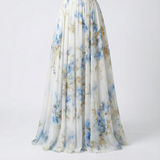 Floral Maxi Dress Relaxed Fit Round Neck Summer Casual Beach Vacation Garden Party