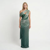 Satin One-Shoulder Maxi Dress Bodycon Draped Evening Formal Party Cocktail Wedding - Walter & Rose
