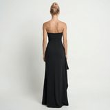Twisted Off Shoulder Maxi Dress Elegant Long Evening Cocktail Wedding Formal - Walter & Rose
