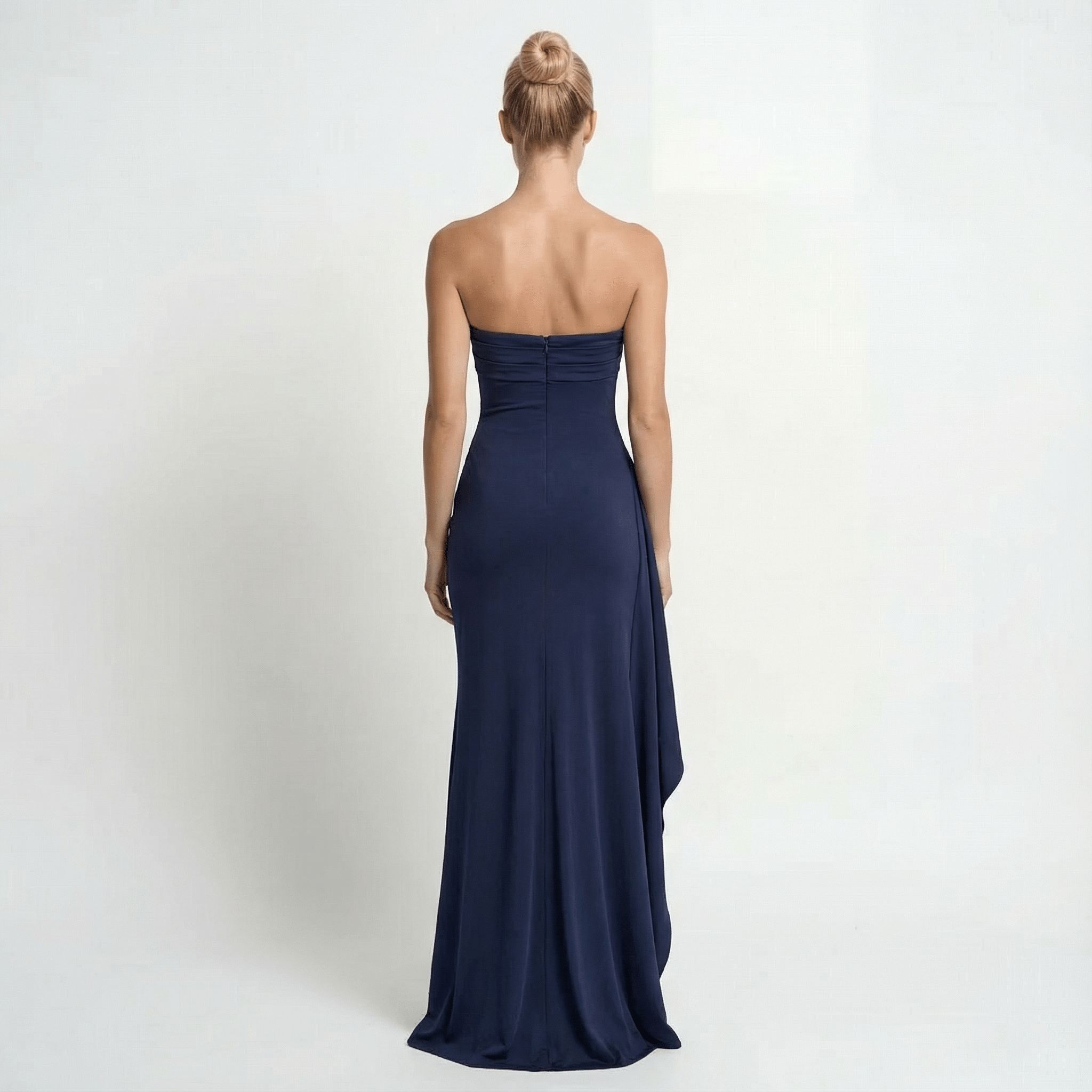 Twisted Off Shoulder Maxi Dress Elegant Long Evening Cocktail Wedding Formal - Walter & Rose