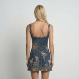 Starry Bodycon Mini Dress Sleeveless Side Slit Evening Party Nightclub Clubwear - Walter & Rose