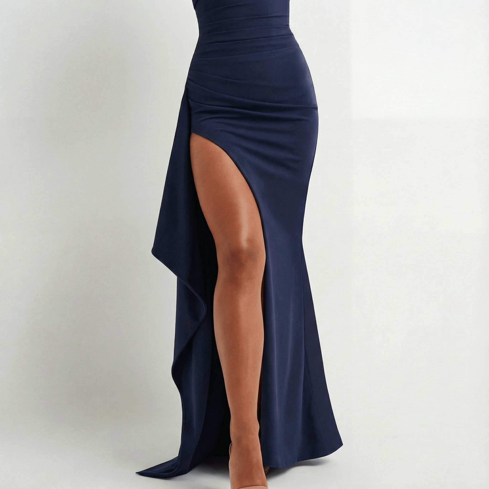 Twisted Off Shoulder Maxi Dress Elegant Long Evening Cocktail Wedding Formal - Walter & Rose