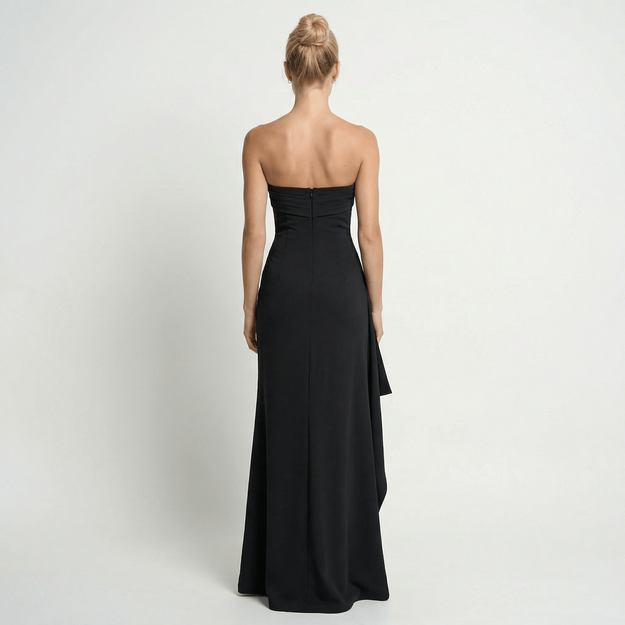 Twisted Off Shoulder Maxi Dress Elegant Long Evening Cocktail Wedding Formal - Walter & Rose